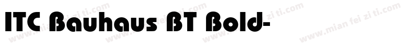 ITC Bauhaus BT Bold字体转换